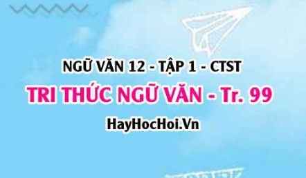 Soạn bài Tri thức Ngữ Văn trang 99, 100 Ngữ văn 12 Chân trời sáng tạo